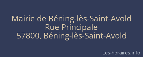 Mairie de Béning-lès-Saint-Avold