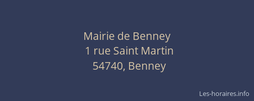 Mairie de Benney
