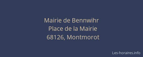 Mairie de Bennwihr