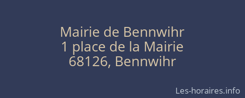Mairie de Bennwihr