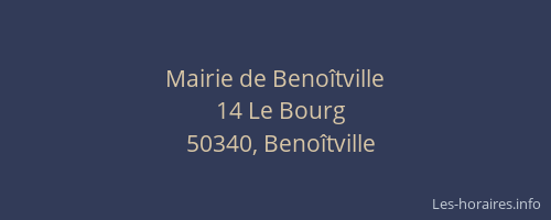 Mairie de Beno&icirc;tville