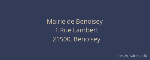 Mairie de Benoisey