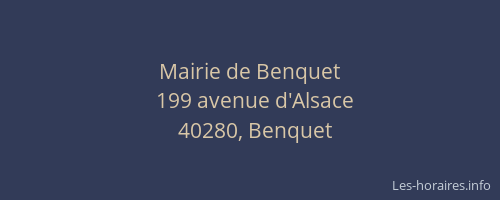 Mairie de Benquet