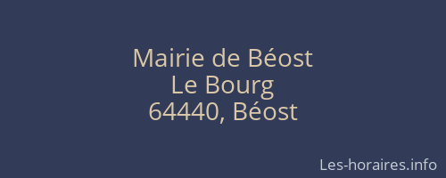 Mairie de Béost