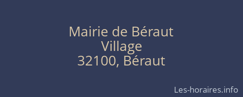 Mairie de Béraut