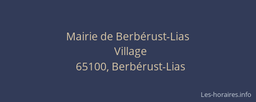 Mairie de Berbérust-Lias