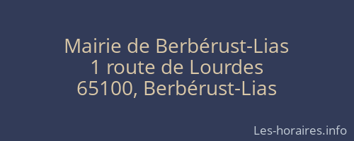 Mairie de Berbérust-Lias