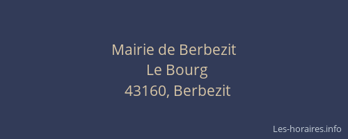 Mairie de Berbezit