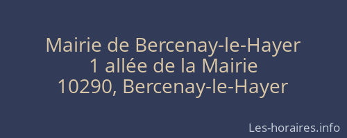 Mairie de Bercenay-le-Hayer