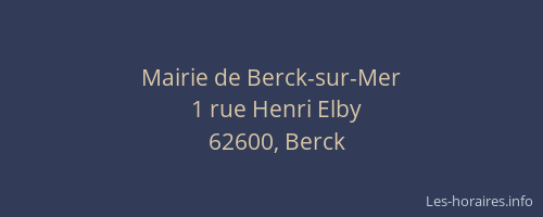 Mairie de Berck-sur-Mer