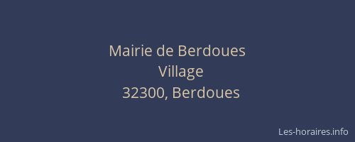 Mairie de Berdoues