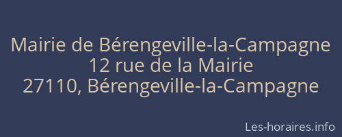 Mairie de Bérengeville-la-Campagne