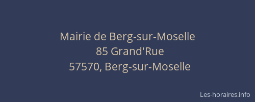 Mairie de Berg-sur-Moselle