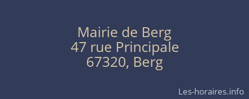 Mairie de Berg