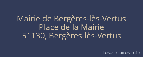 Mairie de Bergères-lès-Vertus