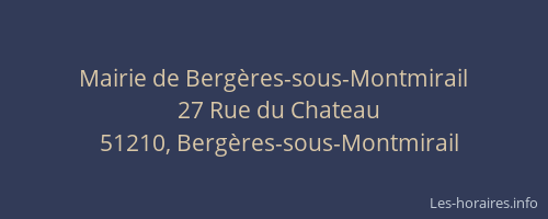 Mairie de Bergères-sous-Montmirail