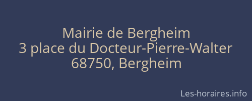 Mairie de Bergheim