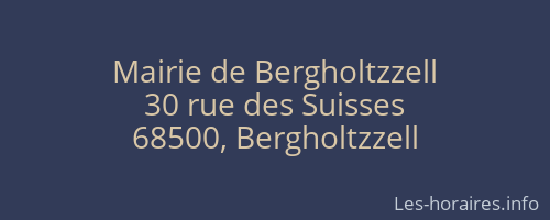 Mairie de Bergholtzzell