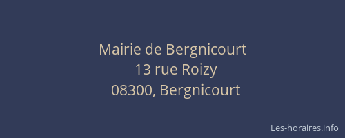 Mairie de Bergnicourt