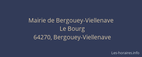 Mairie de Bergouey-Viellenave