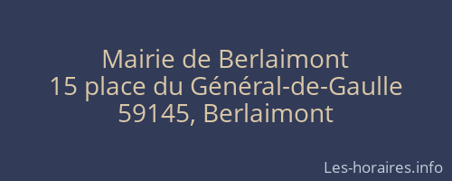 Mairie de Berlaimont
