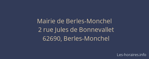Mairie de Berles-Monchel