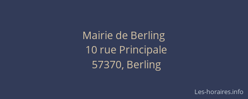 Mairie de Berling