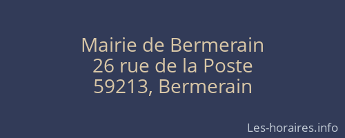 Mairie de Bermerain