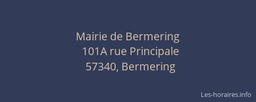Mairie de Bermering