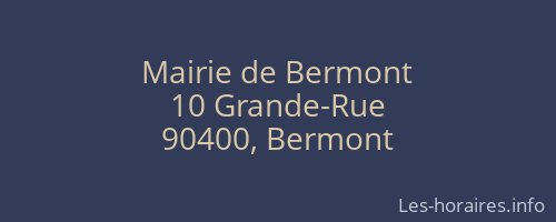 Mairie de Bermont