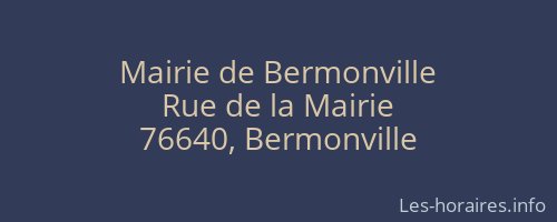 Mairie de Bermonville