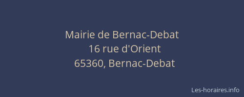 Mairie de Bernac-Debat