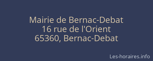 Mairie de Bernac-Debat