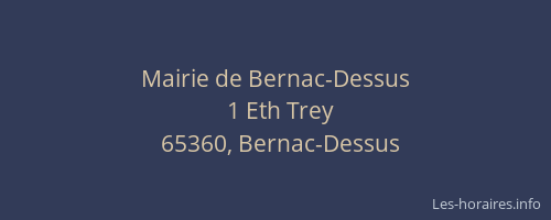Mairie de Bernac-Dessus