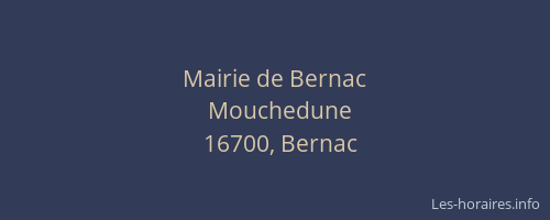 Mairie de Bernac