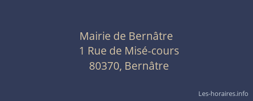 Mairie de Bern&acirc;tre