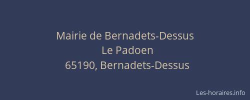 Mairie de Bernadets-Dessus