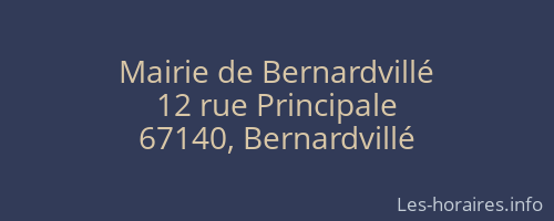 Mairie de Bernardvillé