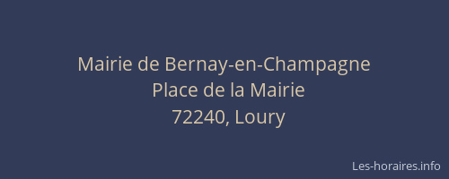 Mairie de Bernay-en-Champagne