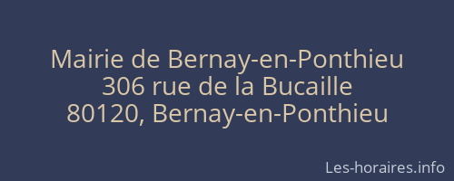 Mairie de Bernay-en-Ponthieu