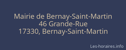 Mairie de Bernay-Saint-Martin