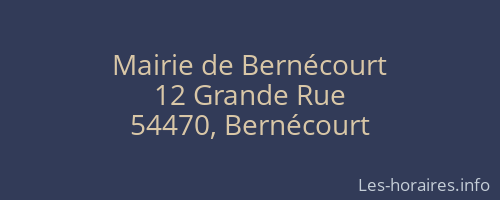 Mairie de Bernécourt