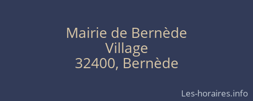 Mairie de Bernède