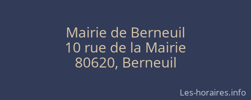 Mairie de Berneuil
