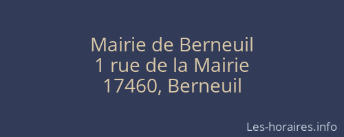 Mairie de Berneuil