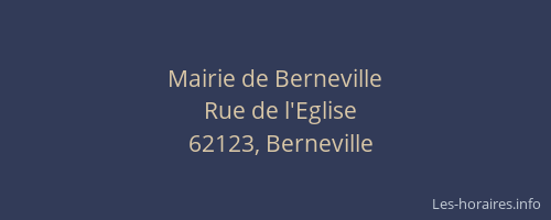Mairie de Berneville