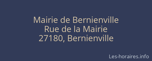 Mairie de Bernienville