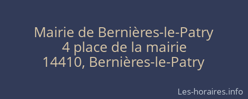 Mairie de Bernières-le-Patry