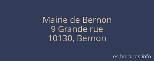 Mairie de Bernon