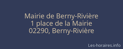 Mairie de Berny-Rivière